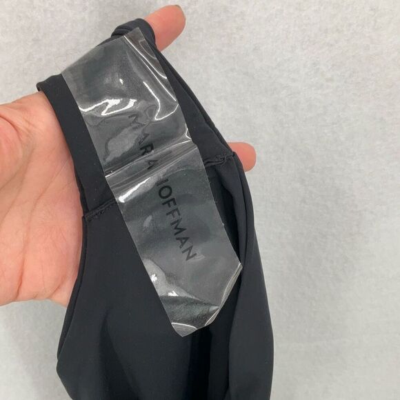 NWT Mara Hoffman Black Audrey Plunge Square Neck One-Piece Swimsuit Size Small - Picture 5 of 9